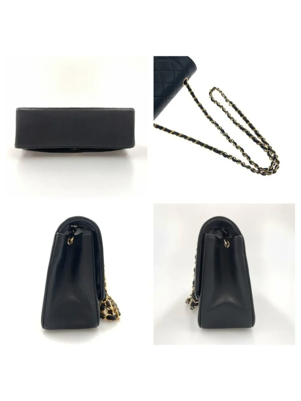 Chanel Diana Quilted Chain Shoulder Bag Black